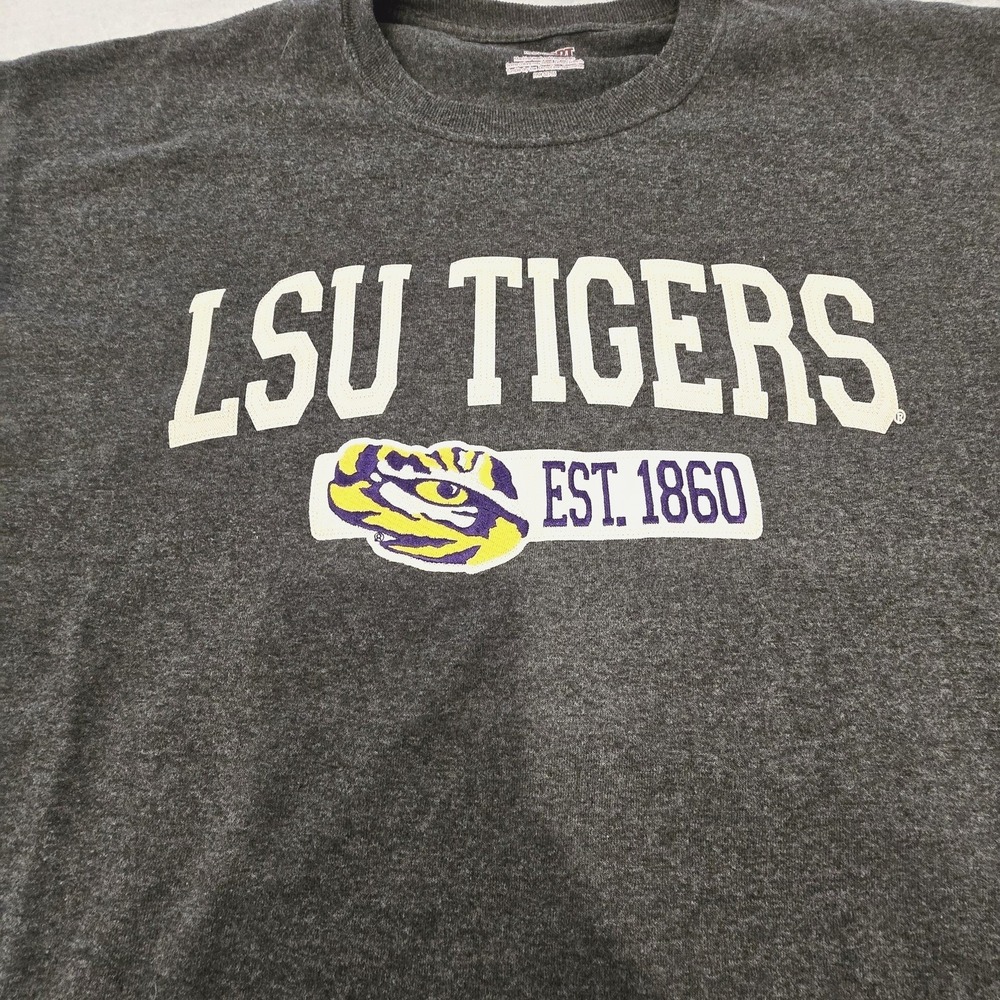 LSU Tigers Shirt Mens XL Gray NCAA College Football Tee Jansport Louisiana 1860 - Picture 2 of 7
